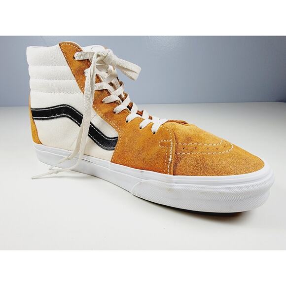 VANS Sk8-Mid Top Off The Wall Sneaker Mustard Yellow Gold Men's 10.5 Women's 12 - Picture 15 of 16